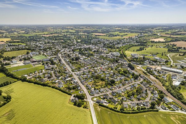 Vue aérienne de Retiers