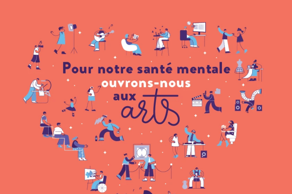 Table de présentation sur l'art-thérapie à Marcillé-Robert